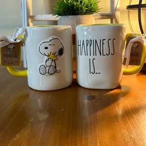 NWT Rae Dunn Peanuts Snoopy & Woodstock Happiness Is Mug
